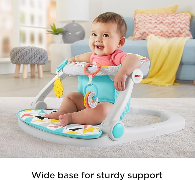 Fisher-Price 3-in-1 Snugapuppy Activity Center & Portable Baby Chair Sit-Me-Up
