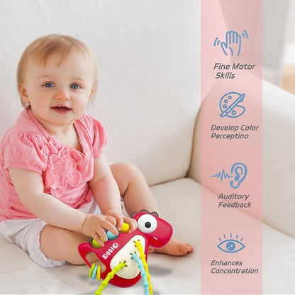 Montessori Toy for Baby 18+ Months, Cute Dragon Design Baby Sensory Teething Toys with Rattles for Toddlers Boy Girl Birthday Gifts……