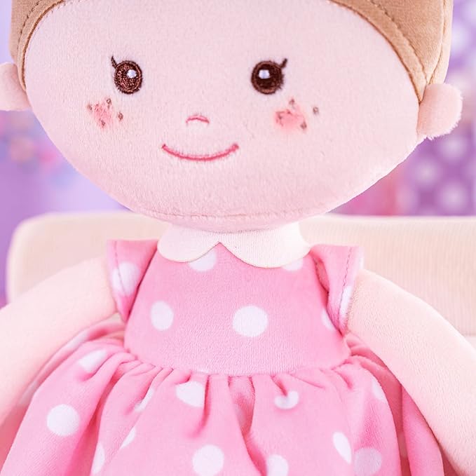 Onetoo Plush Rag Doll Sleeping Cuddle Buddy Doll Soft Baby 14"（Milly Series）