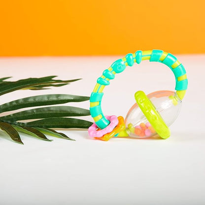 Bright Starts Grab & Spin Baby Rattle & BPA-Free Teether 3 Months+