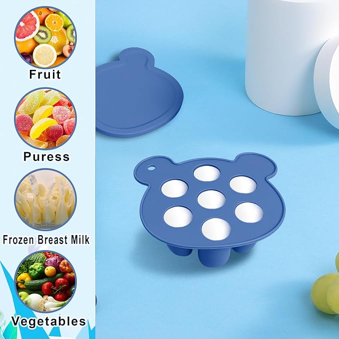 Baby Fruit Feeder Pacifier - 3 Pack | 1 Baby Food Feeder & 1 Baby Teether & 1 Baby Popsicle Molds
