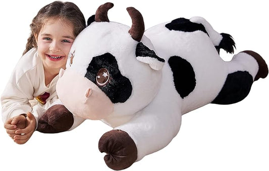 IKASA Giant Cow Stuffed Animal Plush Toy,30" Large Cow Cute Jumbo Soft Toys