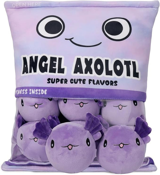 Axolotl Plush Pillow Throw Pillow, Cute Axolotl Plush Toys Doll (6 pcs,