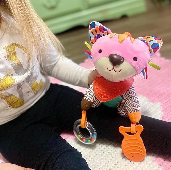 Maple Toys - 5-in-1 Multi-Sensory Plush Toy with Teethers, Rattles