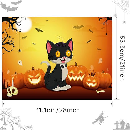 Morcheiong Halloween Game Pin The Tail on The Cat Game 36 Hats,
