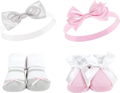 Hudson Baby baby-girls Headband and Socks Set