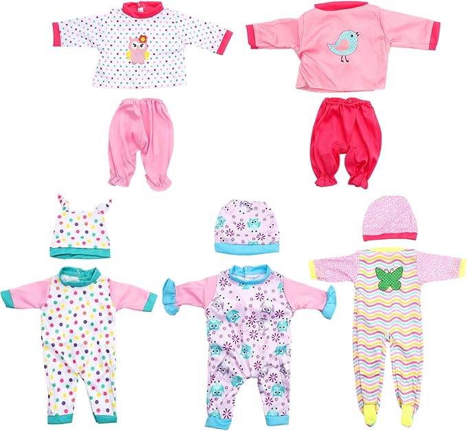 SOTOGO 5 Sets 18 Inch Doll Clothes Doll Outfits Doll 18 Inch