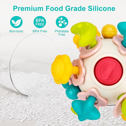 TOHIBEE Baby Montessori Sensory Toys for 0-6 6-12 Months, Food Grade Teething Toys for Babies 0 3 6 9 12 18 Months 1 2