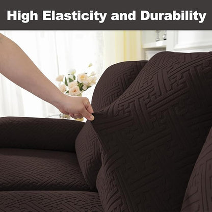 NORTHERN BROTHERS Oversized Recliner Chair Covers, Large Lazy Boy Recliner Covers, Stretchy Cover for Recliner Chairs, Dark Brown