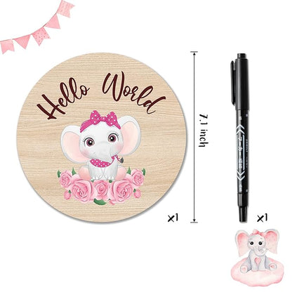R HORSE Baby Birth Announcement Sign with Maker Pen Hello