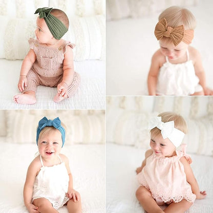 Niceye Pack of 10, Baby Girls Headbands with Bows Handmade