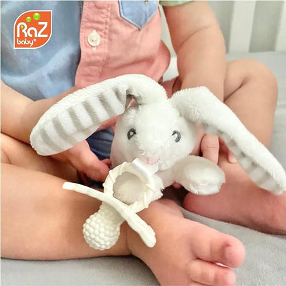 RaZbaby JollyPop Pacifier, Holder w/Detachable Baby Pacifier 0M+, 100%