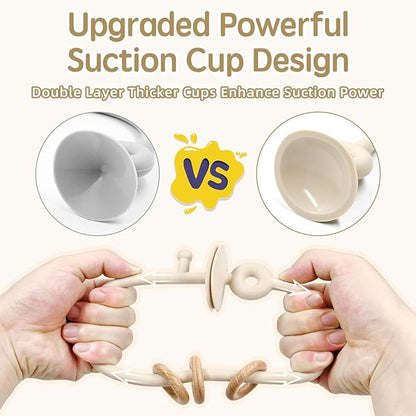 Baby Sensory Teething Chew High Chair Suction Toys for Infant 6 12 18 24
