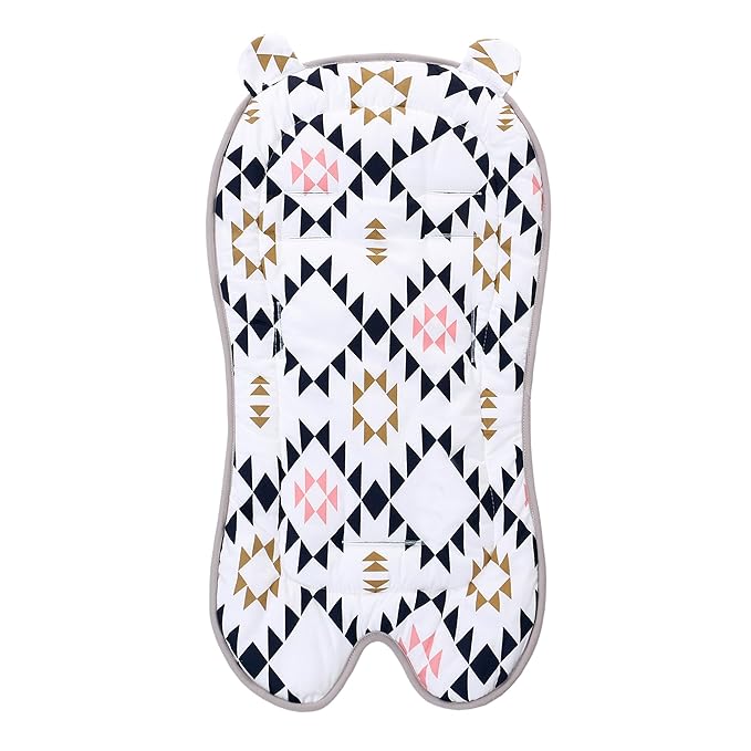 Baby Carriage Cushion, Universal Breathable Car Seat Insert Cushion, 3D Air Mesh Baby Seat Pad Liner for CarSeat, Buggy, High Chair (Geometry)