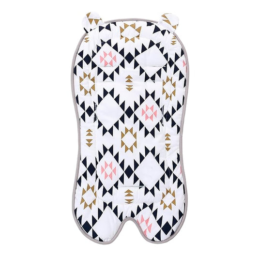 Baby Carriage Cushion, Universal Breathable Car Seat Insert Cushion, 3D Air Mesh Baby Seat Pad Liner for CarSeat, Buggy, High Chair (Geometry)