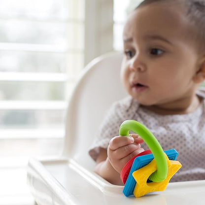 Dr. Brown's Learning Loop, Baby Teether Ring with Multiple Shapes & Textures 100% Silicone, 3m+ (Pack 2)