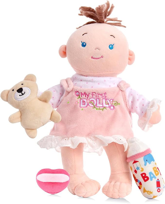 12" Soft Baby Doll Set，My First Baby Doll ，for Ages 1 Year