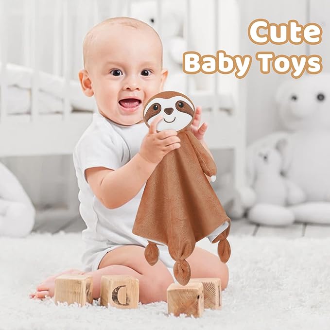Pro Goleem Sloth Security Blanket Soft Loveys for Babies 14 Inch