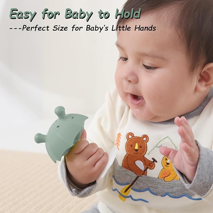 Umbrella Baby Teether with Suction Base, Seposeve Teething Toys for Babies 0-6 Months 6-12 Months 12-24 Months,