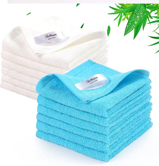 Baby Washcloths 12 Pack, 10x10 inch Heavenly Soft Wash Cloths for Face and Body