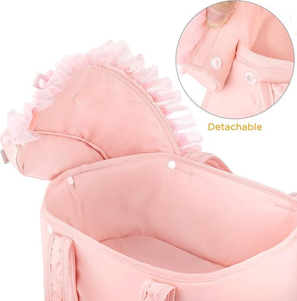 GAGAKU Baby Doll Bassinet, Doll Carrier Doll Carry Cot Set 9 10 11 12