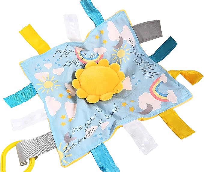 Baby Jack & Co 10x10 Sunshine Lovey Tag Toys for Babies - Baby Toys