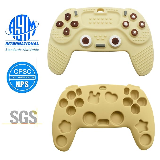 Teething Remote Control for Baby with Pacifier Clip, Funny Teethers for Baby for Baby Girl Or Boy 3-6 6-12