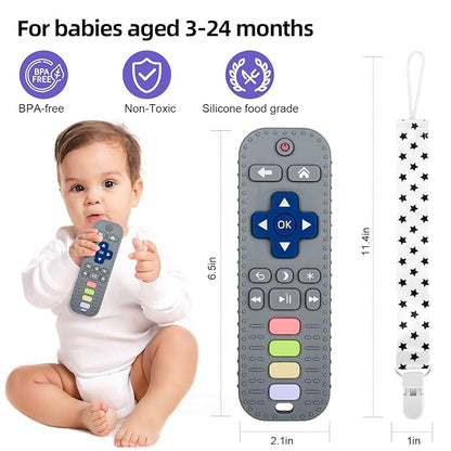 Chuya TV Remote Teether for 0-12-18 Months Babies Infant Toddlers