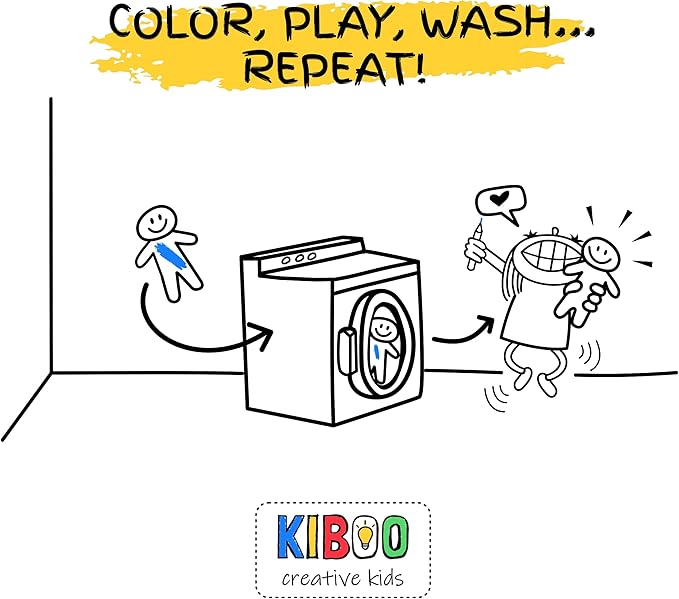 Color Your Boy Doll - Washable Art Toy with Cap & Mini Backpack - Educational Craft for Creative Play - Washable Markers Included