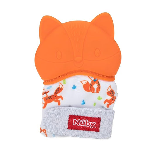 Nuby Happy Hands Silicone Teething Mitten - Baby Teething Toy 3+ Months