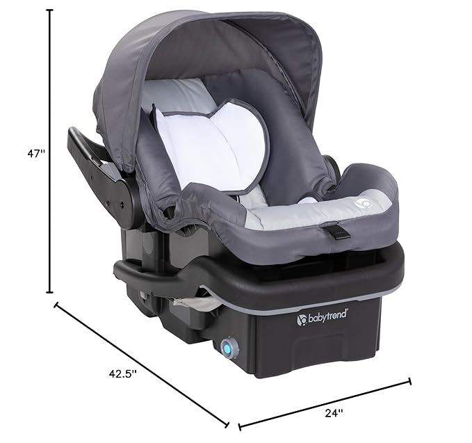Baby Trend Expedition® Zero Flat Jogger Travel System with LED Lights, Dash Grey