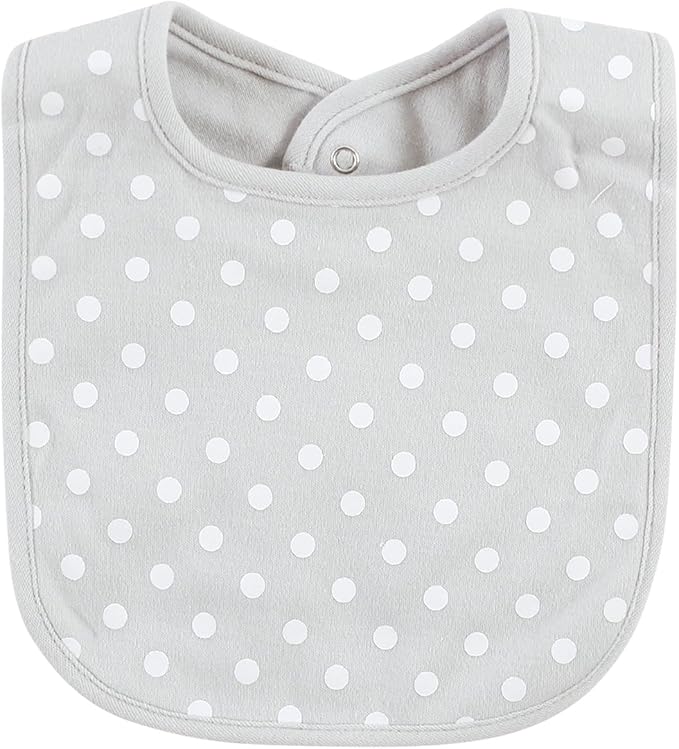 Hudson Baby Unisex BabyCotton Bib and Headband or Caps Set