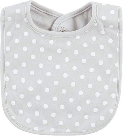 Hudson Baby Unisex BabyCotton Bib and Headband or Caps Set