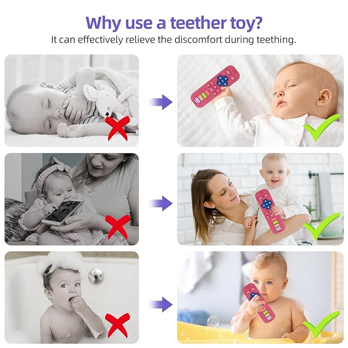 Baby Teether Toy for Babies 0-24 Months TV Remote Control