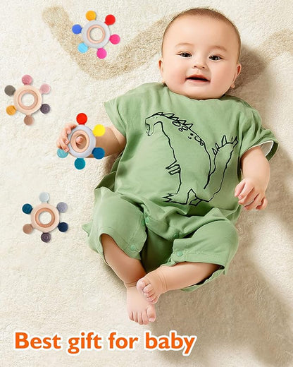 akolik Teething Toys for Babies, Baby Teethers Toy Teething Ring Silicone 3+ Months