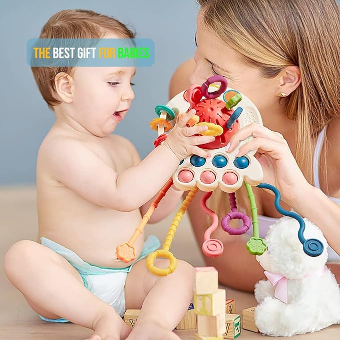 Baby Toys 6 to 12 Months,Montessori Toys for 1 Year Old Boy Girl Baby Sensory Toys for Babies 12-18 Months Pull String Toys for Birthday Gifts Infant