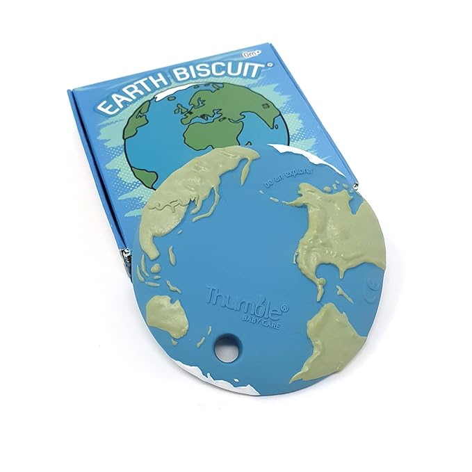 Earth Biscuit Natural Rubber Baby Toy for Teething, Bath time