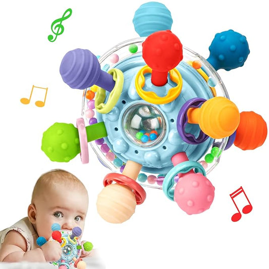 TOHIBEE Baby Montessori Sensory Toys for 0-6 6-12 Months, Food Grade Teething Toys for Babies 0 3 6 9 12 18 Months 1 2