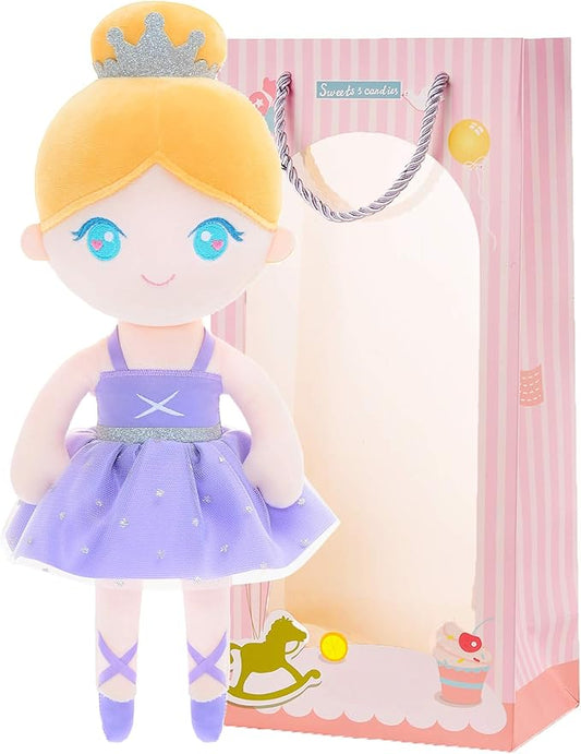 Gloveleya Baby Doll Girl Gift Ballerina Plush Soft Doll Light 13 Inch