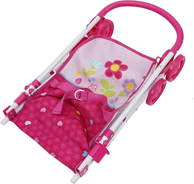 509 Crew: Garden Stroll N Doll Set - 14' Baby Doll & Folding Stroller Set, Kids Pretend Play 3+