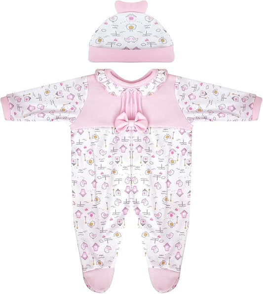 17-20 Inch Reborn Baby Dolls Clothes - Newborn Baby Doll Matching Outfit Accessories Gift Set