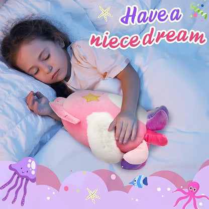 Houwsbaby 12" Pink Party Squid Plush Pillow,Octopus Plushie Ocean Sea Life Stuffed Animal Toys
