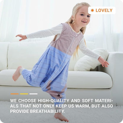 Infant Toddler Sleeping Bag, Baby Sleeping Sack Sleeveless 4 Season 1-3T, Rabbit