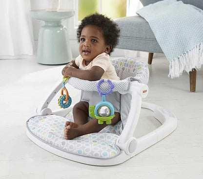 Fisher-Price 3-in-1 Sit-to-stand Activity Center [Amazon Exclusive], Multicolor & Portable Baby Chair Sit-Me-Up Floor Seat with Developmental Toys & Machine Washable Seat Pad