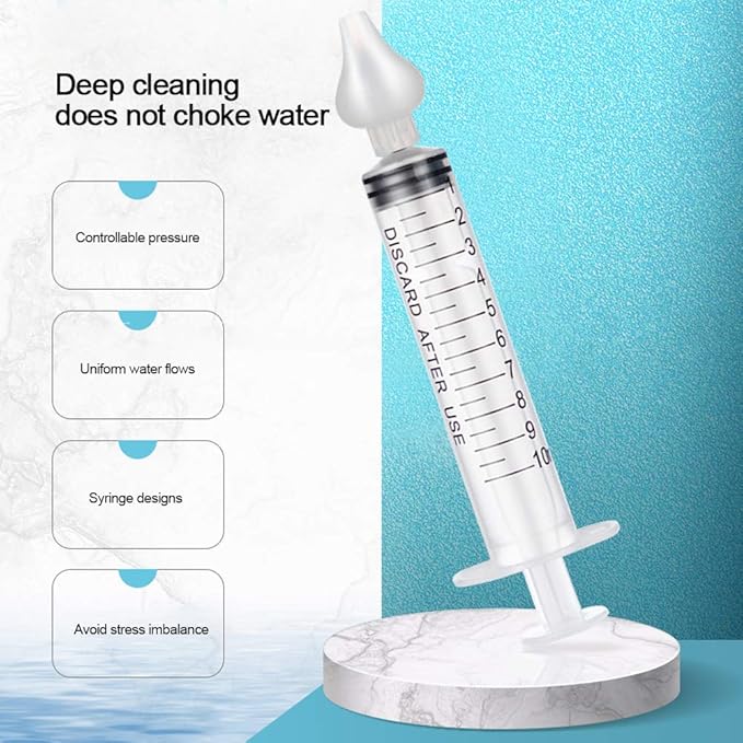 Baby Nasal Aspirator, 2 Box Professional Syringe Baby Nasal Irrigator