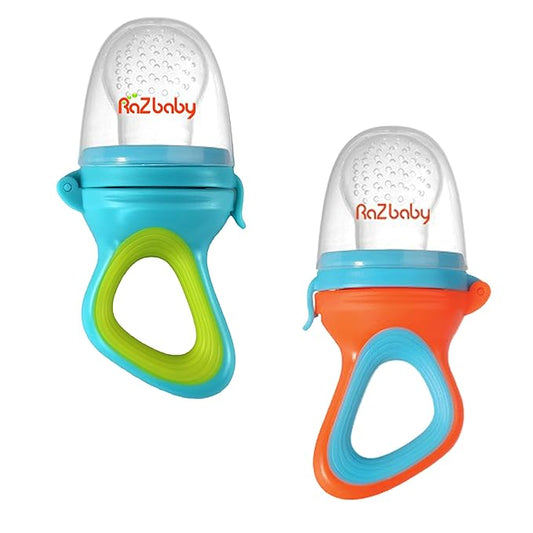 RaZbaby Silicone Baby Teether, BerryBumps Textured Silicone Soothes Babies??Sore Gums