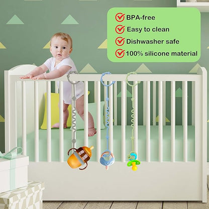 Toy Straps for Baby,RTMOK Silicone Setpacifier Clip
