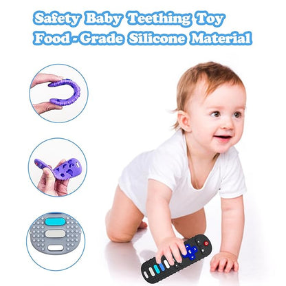 Baby Teething Toys, Food Grade Silicone Teether for Babies 3 6 12 18 Months