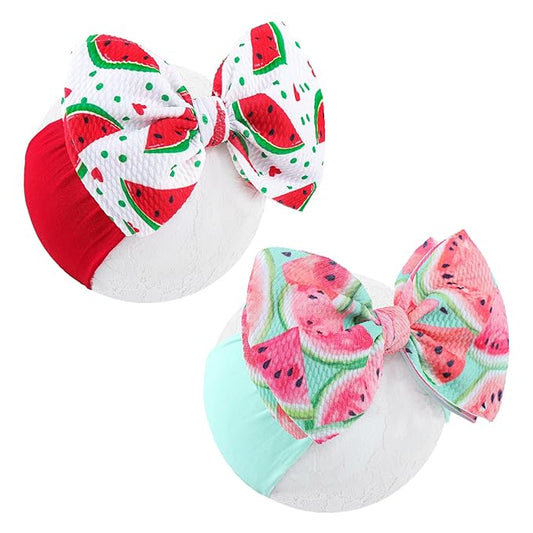 YanJie Soft Newborn Nylon Headbands & Hair Bows for Baby Girls, Infants
