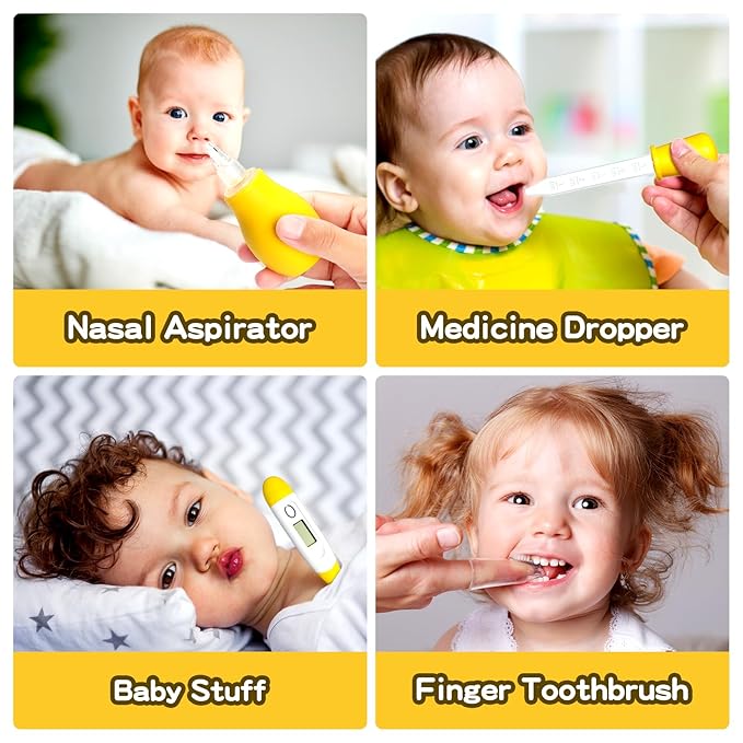 Baby Grooming Kit for Boys Girls Safety Newborn Nursery Essentials Grooming Set Gift for First-time Parents, Yellow 25 in 1